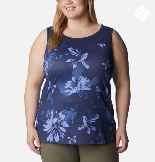 Women's Columbia Chill River Tanks Flower | Plus Size CA-W50L6